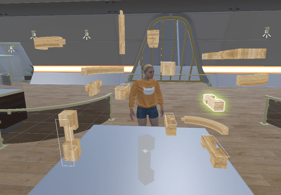 Virtual reality learning environment with configurable objects